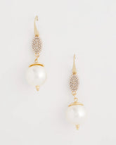 Chico's - Faux Pearl and Pave Drop Earrings