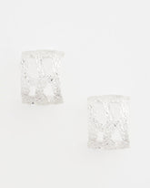 Chico's - No Droop® Cutout Silvertone Hoop Earrings