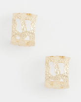 Chico's - No Droop® Cutout Goldtone Hoop Earrings