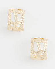 Chico's - No Droop® Cutout Goldtone Hoop Earrings