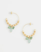 Chico's - No Droop® Gem Beaded Hoop Earrings