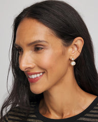 Chico's - Goldtone Bezel Stud Earrings