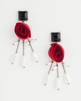 Chico's - Red Rose Drop Earrings