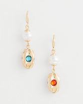 Chico's - No Droop® Goldtone Faux Pearl Earrings