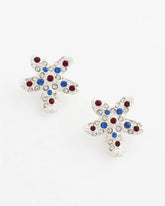 Chico's - Red White & Blue Starfish Clip-On Earrings