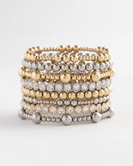 Chico's - Gold-tone Medium Bead Stretch Bracelet