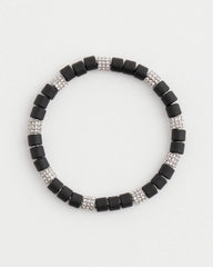 Chico's - Black Barrel Bead Stretch Bracelet