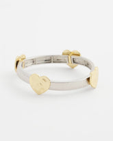 Chico's - Mixed Metal Heart Stretch Bracelet
