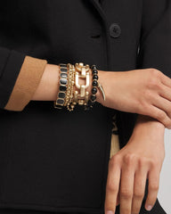 Chico's - Chico's Originals Black Square Stretch Bracelet