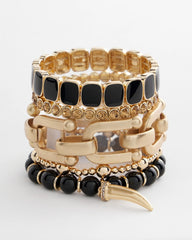 Chico's - Chico's Originals Black Square Stretch Bracelet