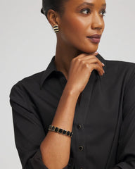 Chico's - Chico's Originals Black Square Stretch Bracelet