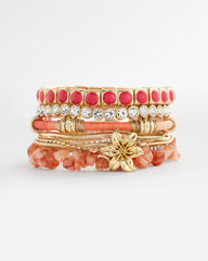 Chico's - Bold Orange Goldtone Stretch Bracelet