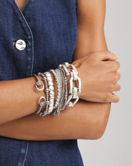 Chico's - Silvertone Stretch Bracelet