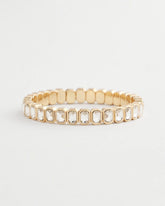 Chico's - Gold Bezel Set Stretch Tennis Bracelet