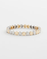 Chico's - Silver & Gold Tone Round Stretch Bracelet