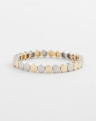 Chico's - Silver & Gold Tone Round Stretch Bracelet