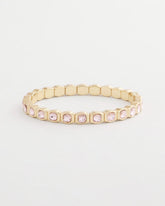 Chico's - Small Pink Faceted Gem Stretch Bracelet