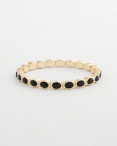 Chico's - Small Black Faceted Gem Stretch Cuff Bracelet