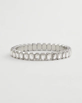 Chico's - Silver Bezel Set Stretch Tennis Bracelet