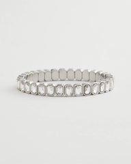 Chico's - Silver Bezel Set Stretch Tennis Bracelet