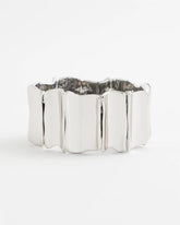 Chico's - Silvertone Wave Stretch Cuff Bracelet
