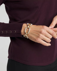 Chico's - Large Pave Link Toggle Bracelet