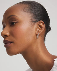 Chico's - No Droop® Silvertone Hoop Earrings