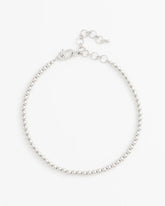 Chico's - Silvertone Beaded Necklace