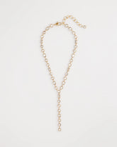 Chico's - Bezel Set Goldtone Y-Necklace
