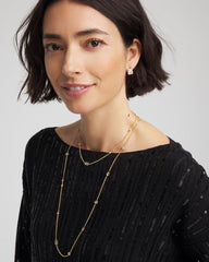 Chico's - Fine Crystal Long Chain Necklace
