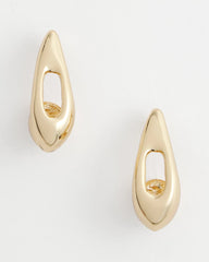 Chico's - Gold Puff Hoop Earrings