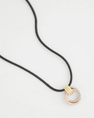 Chico's - Adjustable Tri-Tone Pendant Necklace