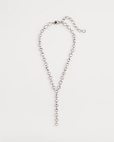 Chico's - Bezel Set Silvertone Y-Necklace