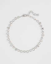 Chico's - Bezel Set Short Silvertone Necklace
