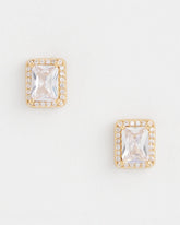 Chico's - Gold Emerald Cut Stud Earrings