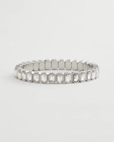 Chico's - Silver Bezel Set Stretch Tennis Bracelet