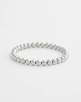 Chico's - Small Beaded Silver Tone Stretch Bracelet