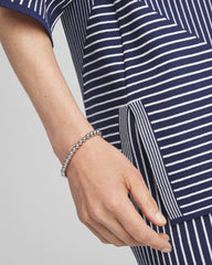 Chico's - Small Beaded Silver Tone Stretch Bracelet