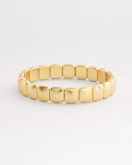 Chico's - Golden Matte Square Stretch Bracelet