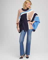 Chico's - Belted Colorblock Poncho