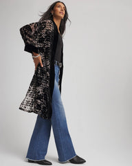 Chico's - Art Deco Burnout Kimono