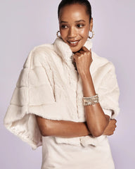 Chico's - Faux Fur Funnelneck Capelet