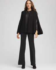 Chico's - Faux Leather Trim Cape