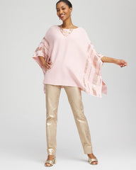 Chico's - Sequin Striped Sweater Poncho
