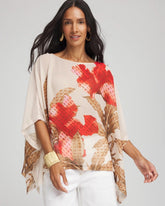 Chico's - Floral Chiffon Pull-Over Poncho