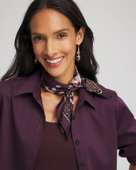 Chico's - Frosty Floral Square Neckerchief Scarf