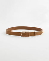 Chico's - Cognac Enamel Buckle Trouser Belt