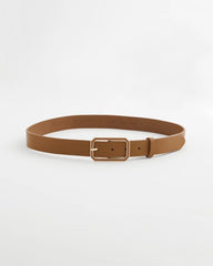 Chico's - Cognac Enamel Buckle Trouser Belt