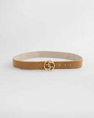 Chico's - Faux Suede Reversible Chico's Logo Trouser Belt