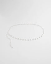 Chico's - Silvertone Pebble Chain Belt